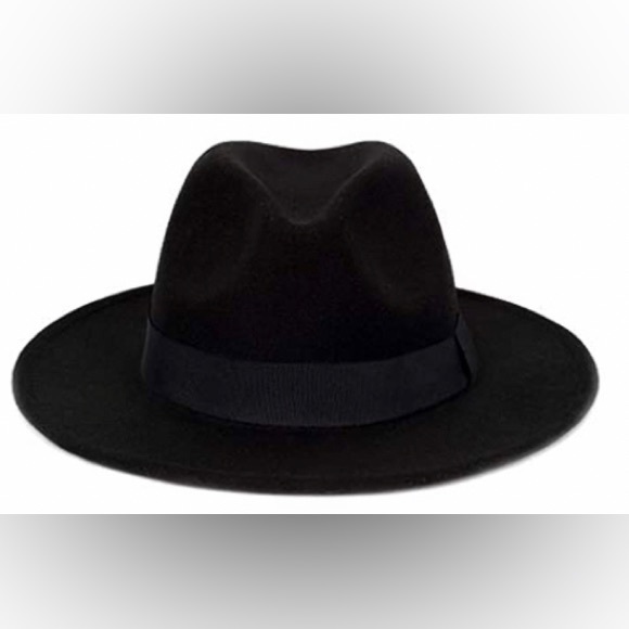 BRAND NEW BLACK WITH RED UNDERBILL CLASSIC TRENDY FEDORA - Picture 2 of 6